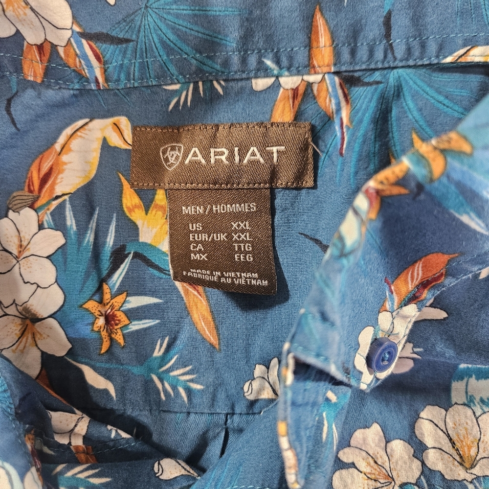 Ariat Tropical Button Up Shirt XXL - Picture 3 of 10